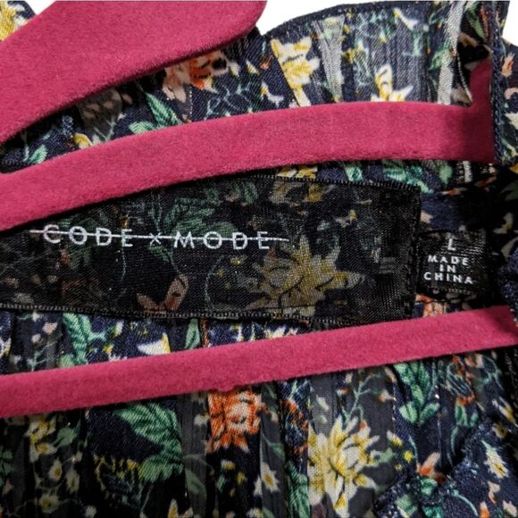 NWT CODE x MODE Floral Prairie Drop Waist Modest Maxi Dress L - Picture 6 of 11